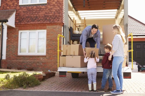 Packed boxes and moving essentials prepared for a Southgate relocation