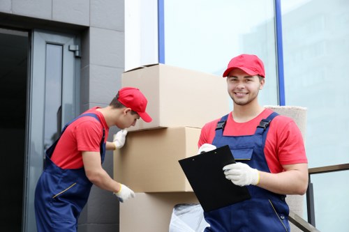 Removals van loading for a Southgate home move