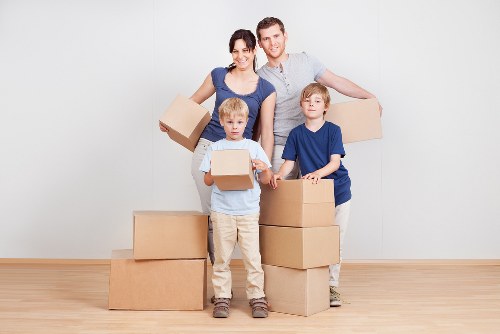 Local removals vehicle loading household items for a Southgate relocation