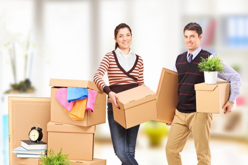 Removal van and moving equipment for a Southgate home move