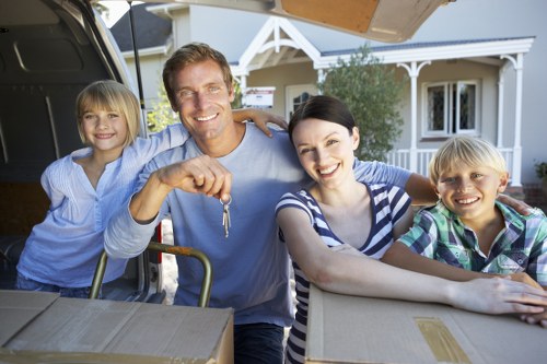 Delivery and unloading at a property using a van service