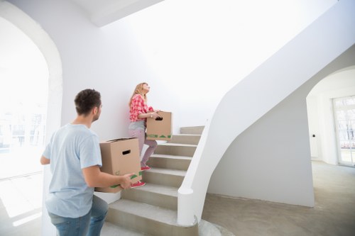 Loading furniture into a removal van for a local Southgate move