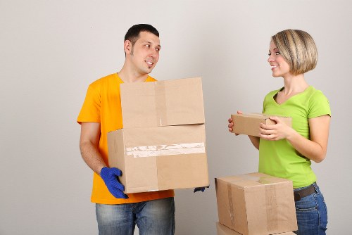 Loading furniture into a removals van for a Southgate move