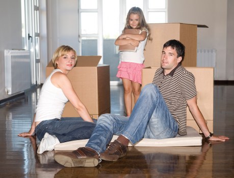 Packed household belongings ready for a move in Southgate